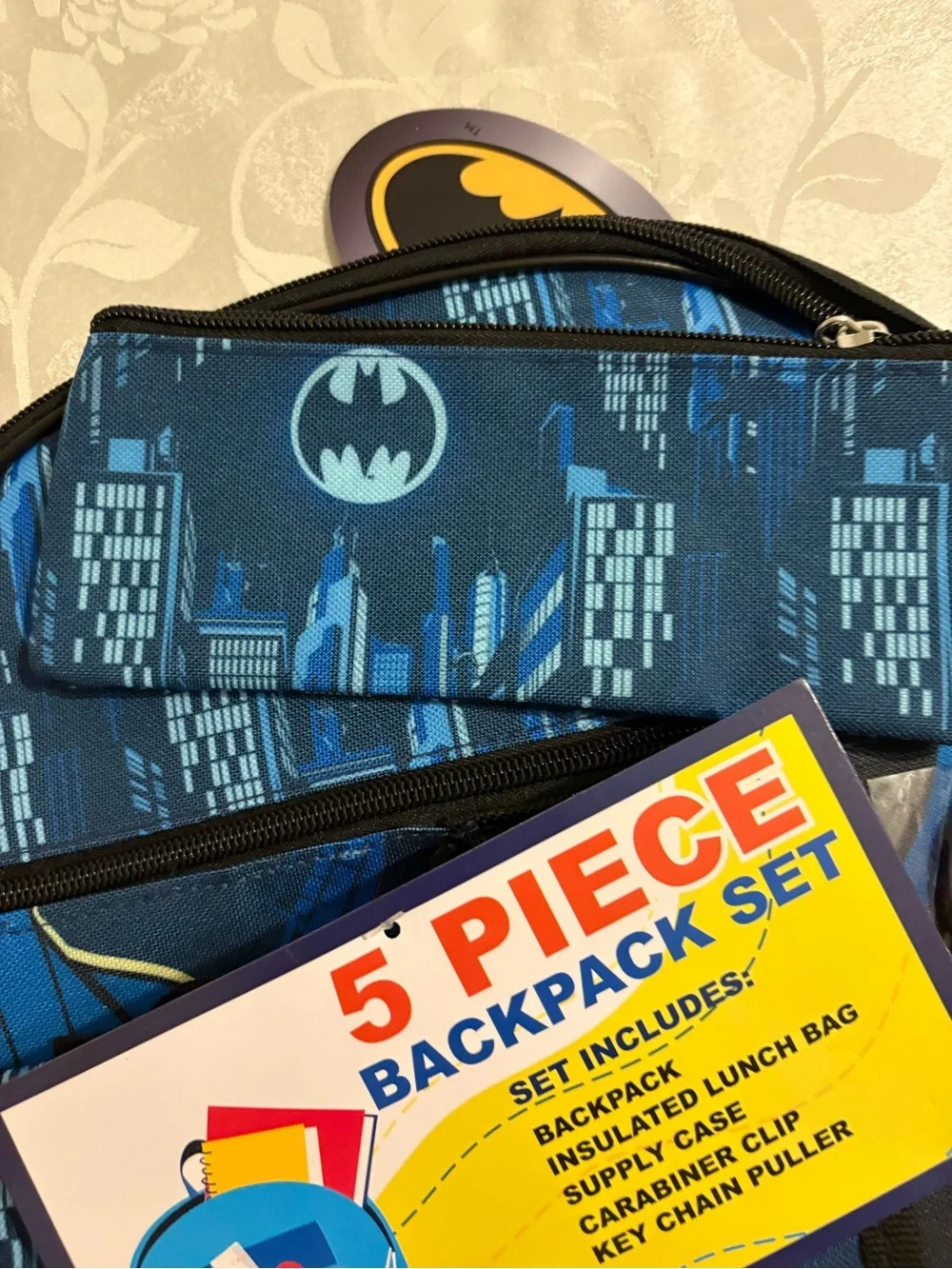 Bioworld Blue Batman Kids Backpack Set